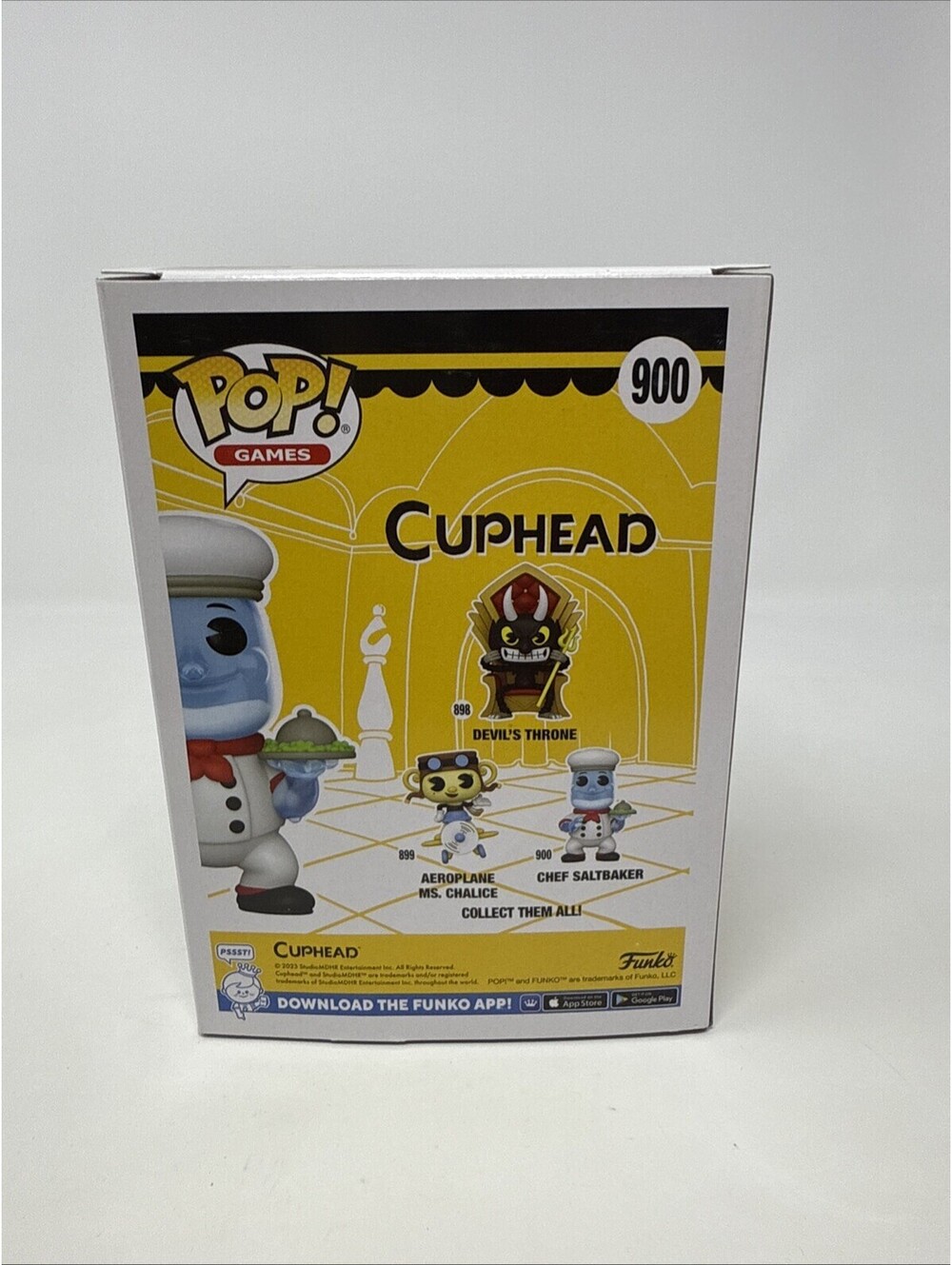 Cuphead Chef Saltbaker Figure Vinyl Funko Pop #900 Collectible Video Game Toy - Picture 4 of 6
